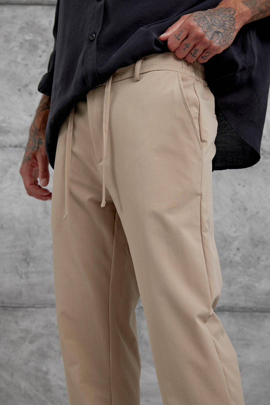 Bej Yp Paraşüt Kumaş Pantolon