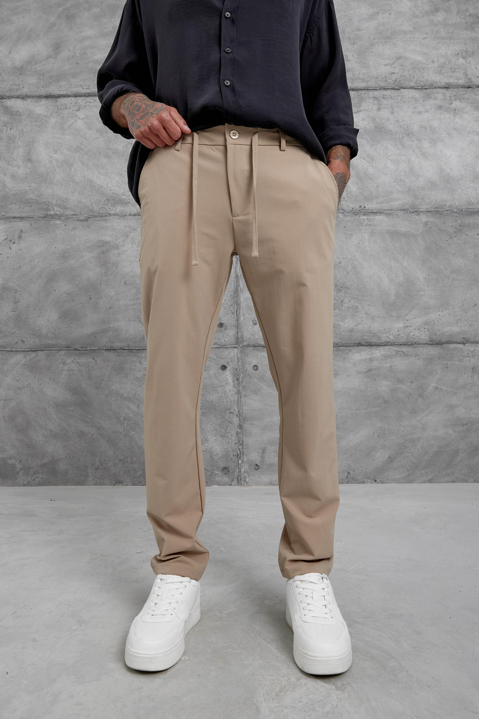 Bej Yp Paraşüt Kumaş Pantolon