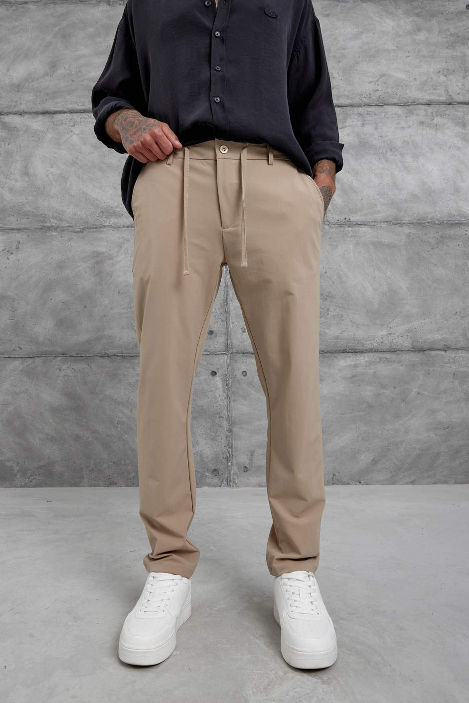 Bej Yp Paraşüt Kumaş Pantolon