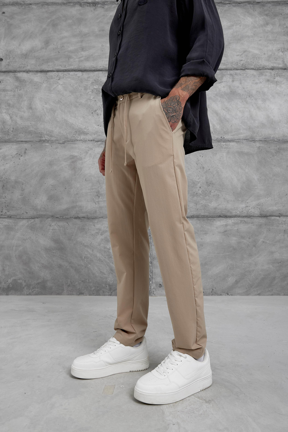 Bej Yp Paraşüt Kumaş Pantolon