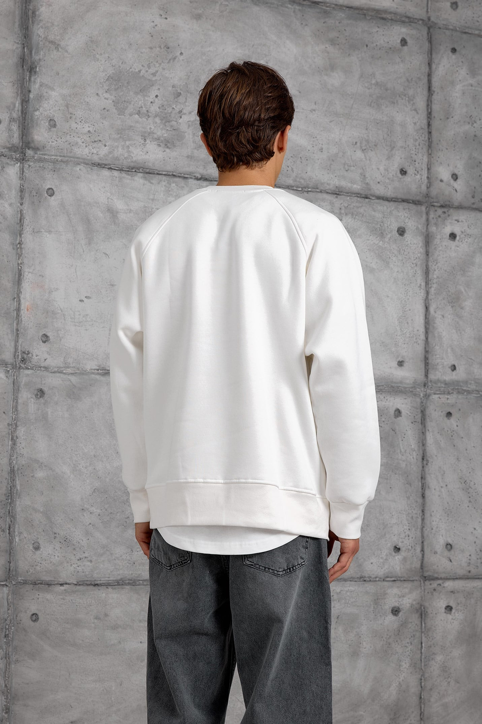 Beyaz 19 BASKILI OVERSIZE SWEATSHIRT