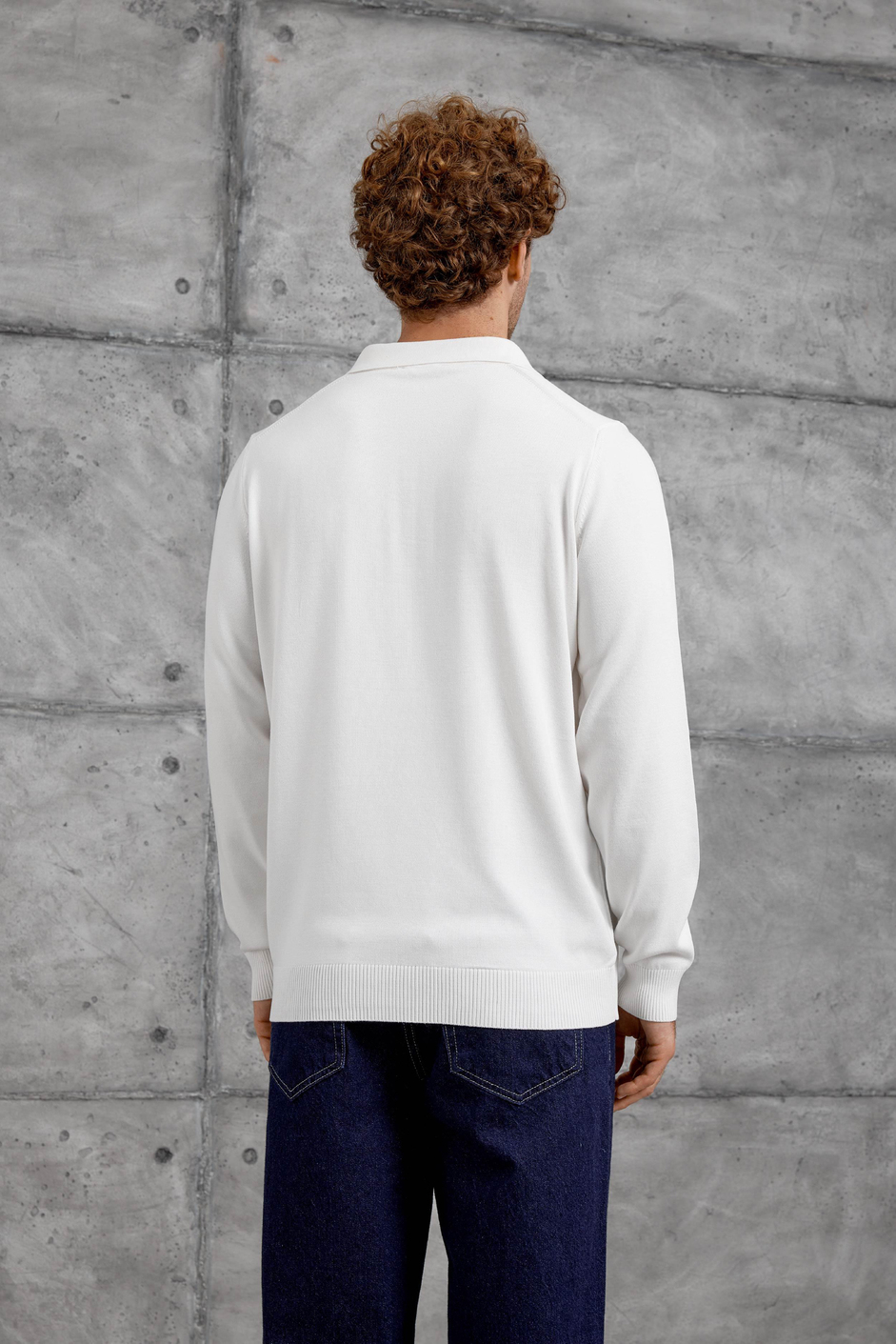 Beyaz 251 YARIM FERMUARLI POLO YAKA BASIC TRIKO