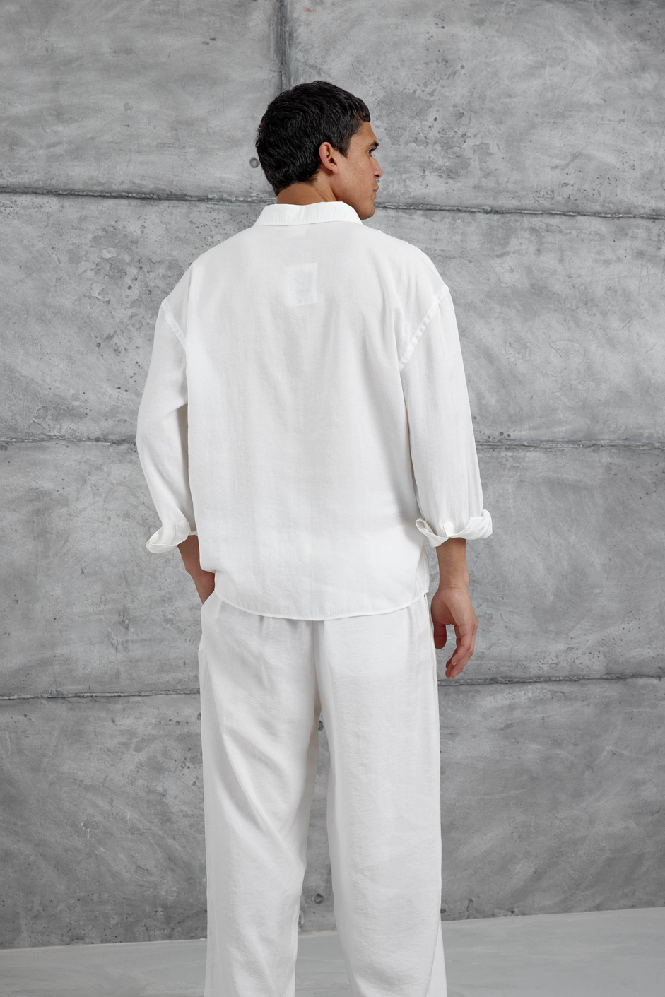 Beyaz 512 Modal Kumaş Oversize Takım Alt Üst