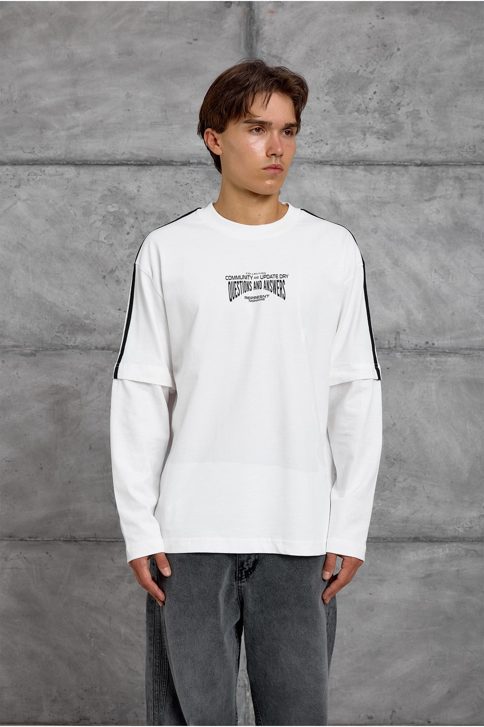Beyaz ARKA 11 BASKI SWEATSHIRT