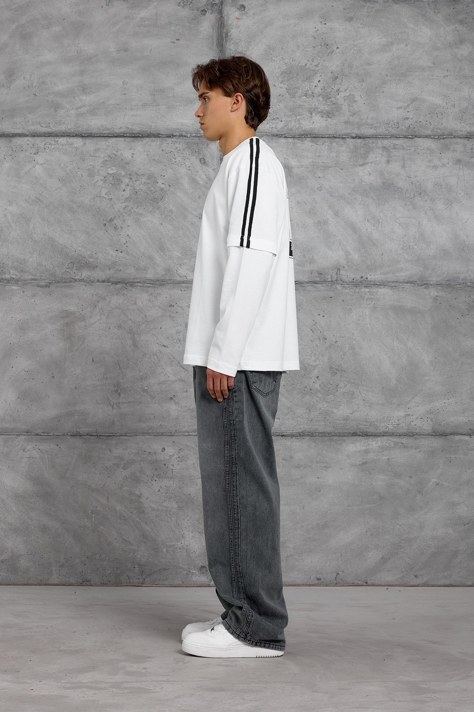 Beyaz ARKA 11 BASKI SWEATSHIRT