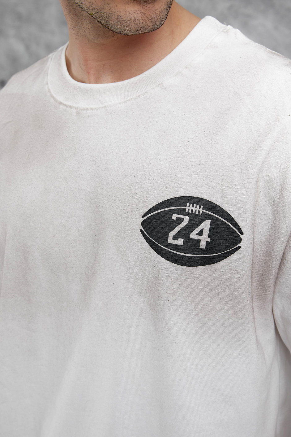 Beyaz Canfield Card Yazılı Oversize Tshirt