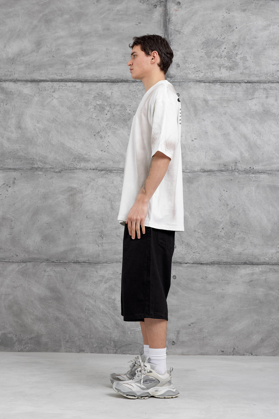 Beyaz Dood Yazılı Oversize Tshirt