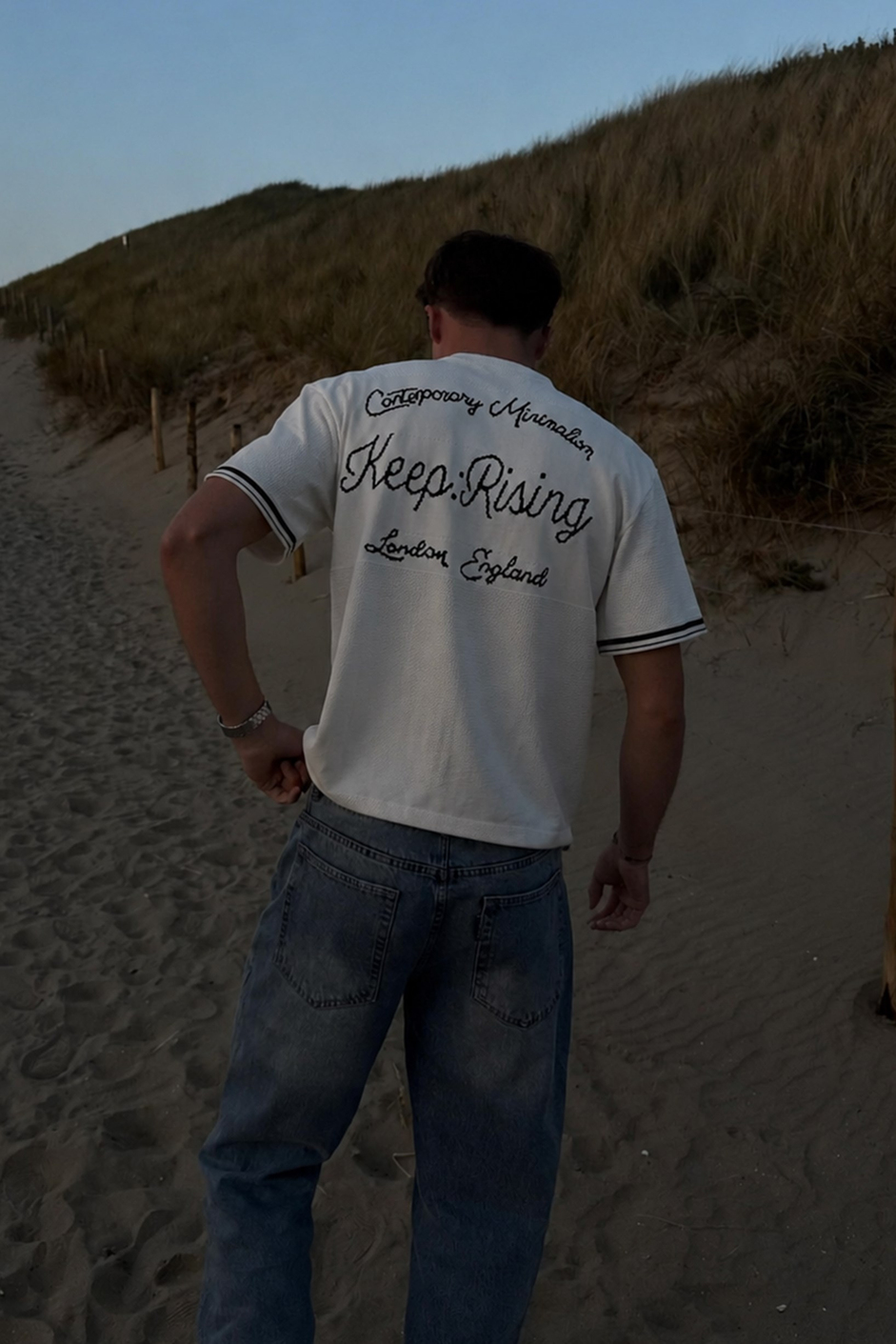 Beyaz DP BİSİKLET YALA TRİKO TSHIRT