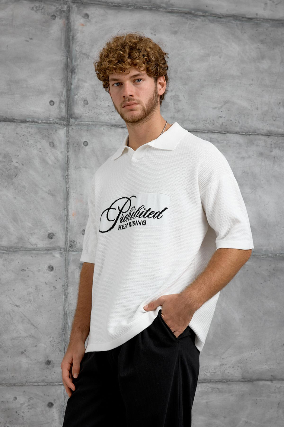 Beyaz DP KEEP BAKILI TRİKO TSHIRT