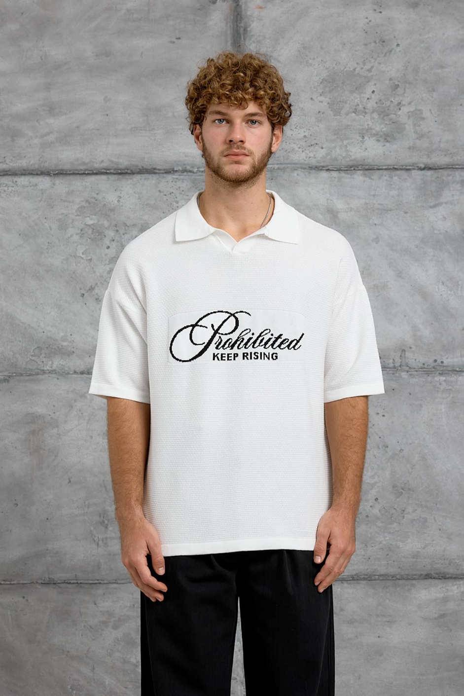 Beyaz DP KEEP BAKILI TRİKO TSHIRT
