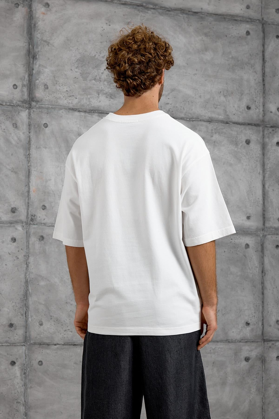Beyaz EASY BASKI OVERSIZE TSHIRT