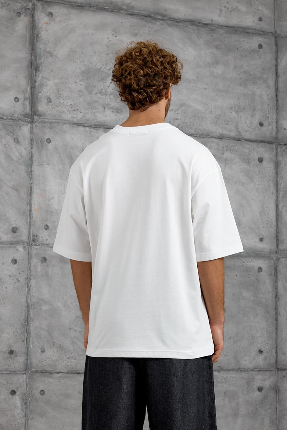 Beyaz F61 BASKI OVERSIZE TSHIRT