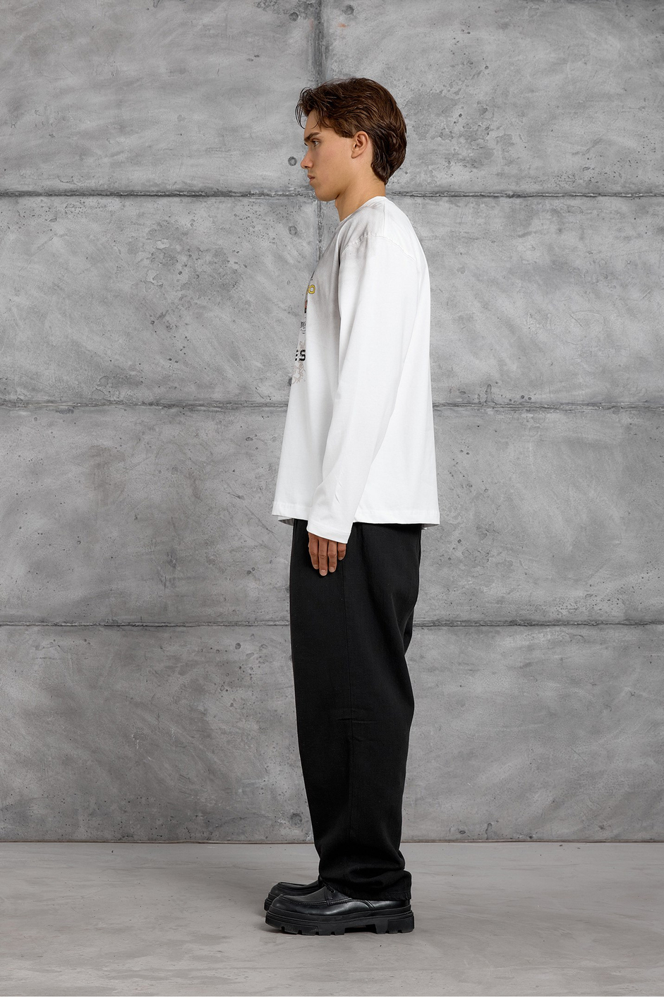 Beyaz GREATNESS BASKI OVERSIZE SWEATSHIRT