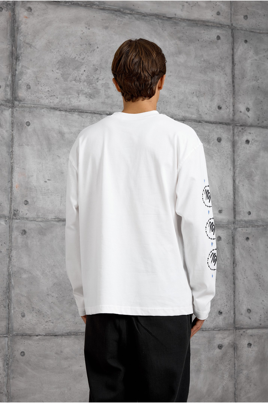 Beyaz KARTAL BASKI SWEATSHIRT