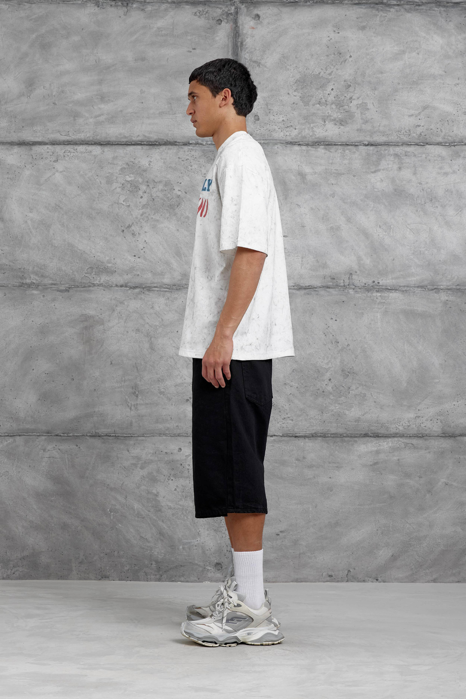 Beyaz Mrnearly Yazılı Oversize Tshirt