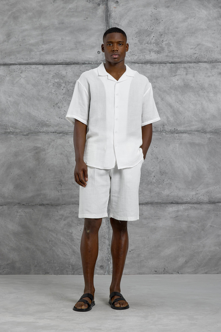 Beyaz Müslin Basic Şort