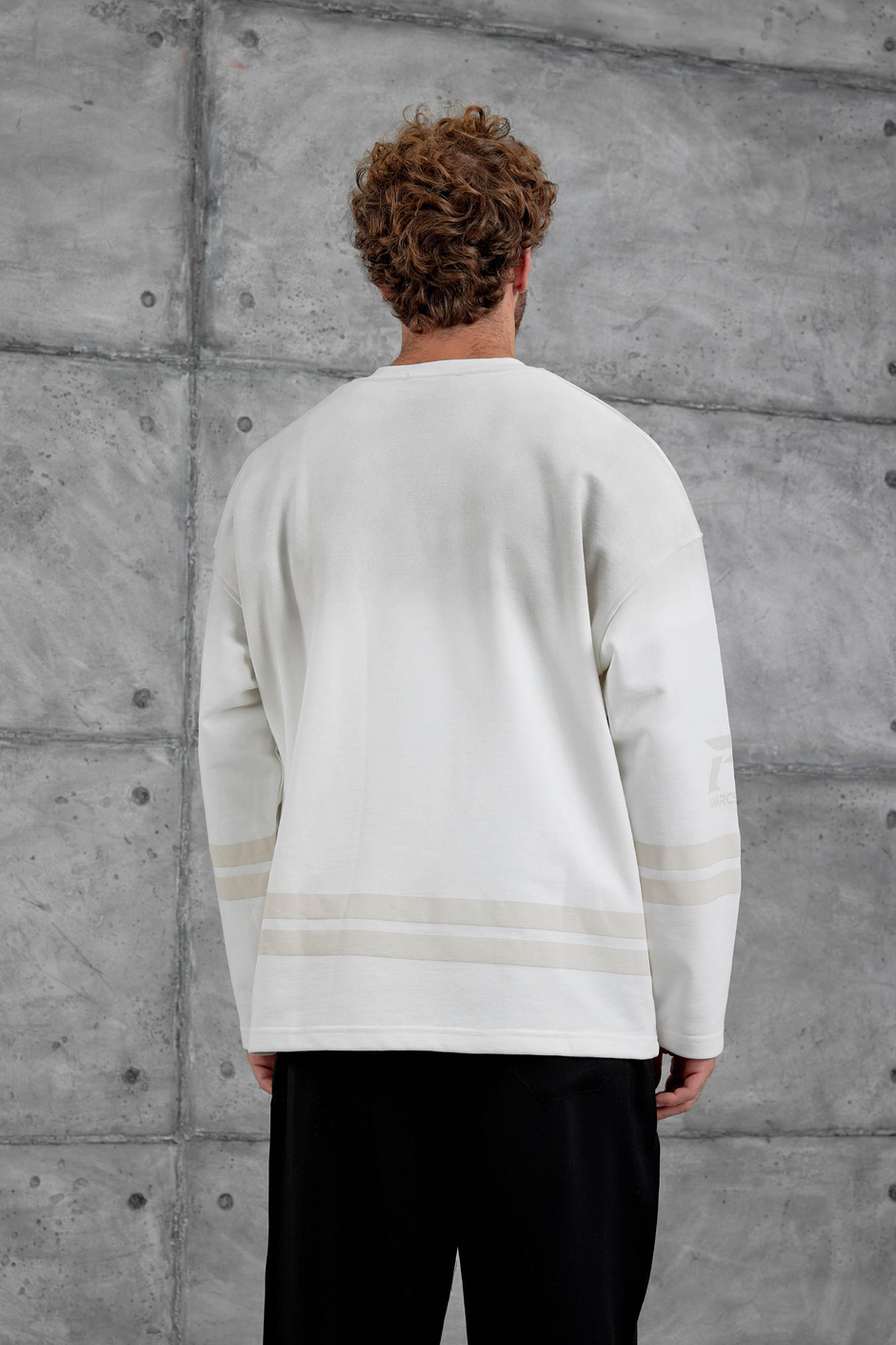 Beyaz Nmrc 00 Baskılı Oversize Sweatshirt