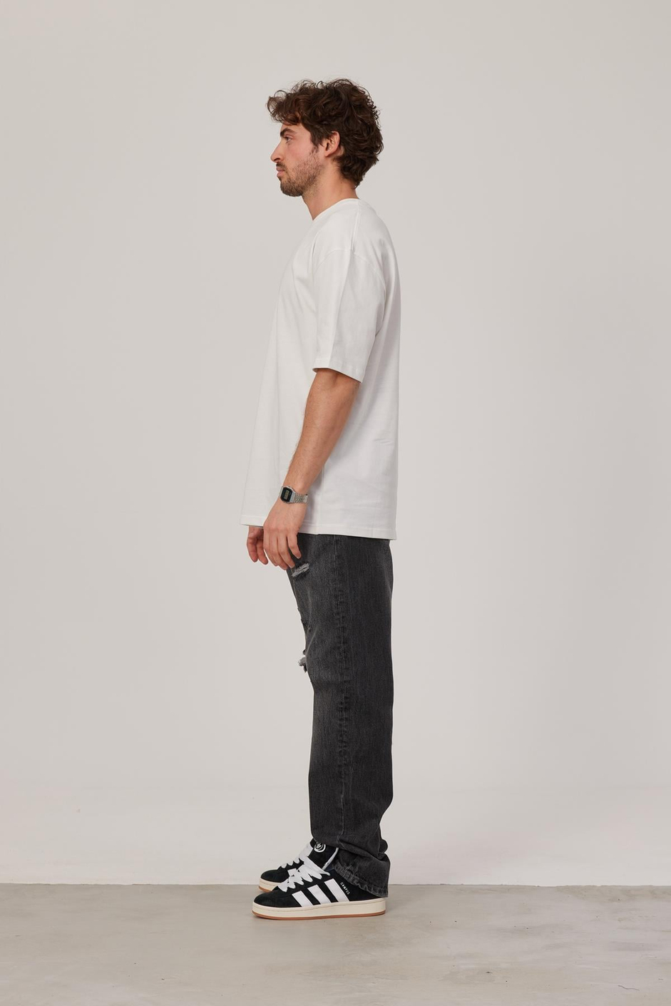 Beyaz Oversize Basic Tshirt