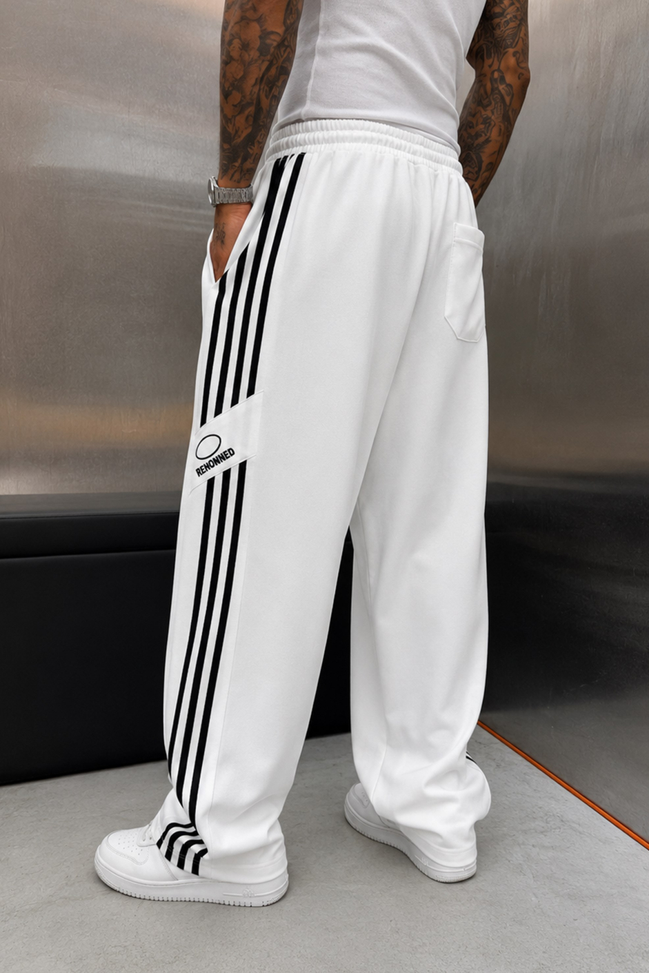 Beyaz RENOWNED BAGGY EŞOFMAN ALTI