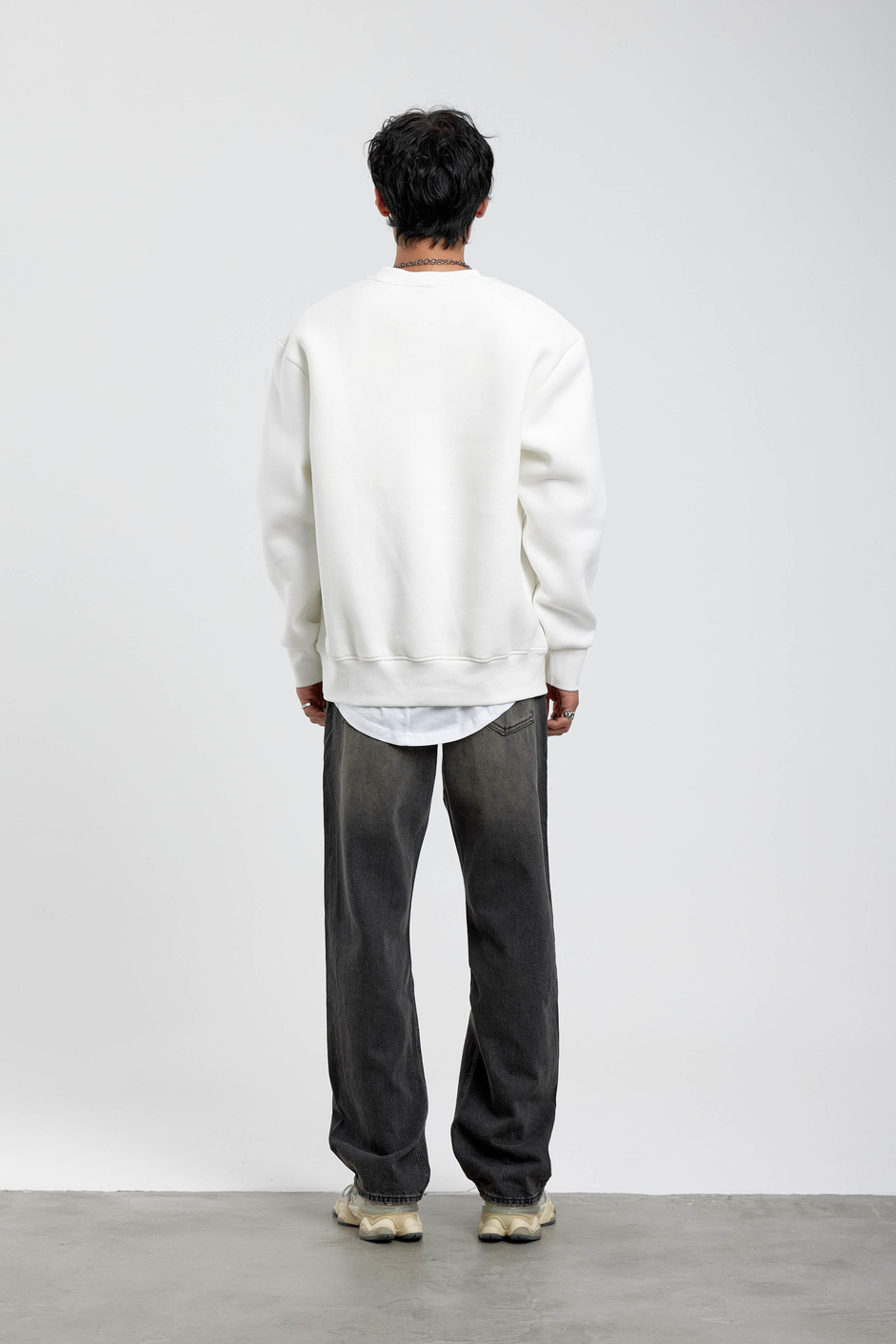 Beyaz San Diego Yazılı Sweatshirt