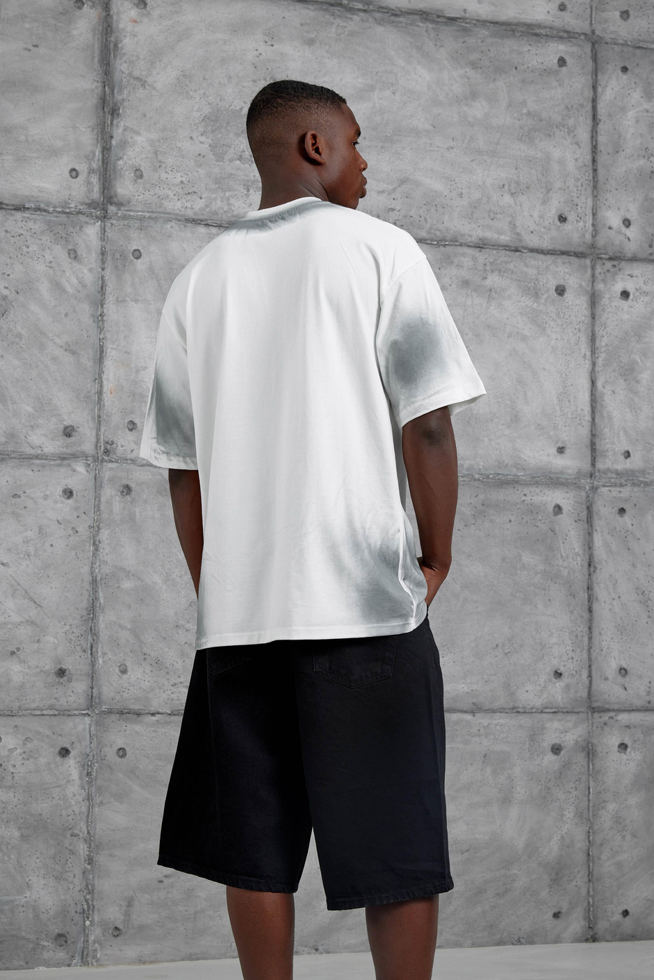 Beyaz Sebizegva Baskılı Oversize Tshirt