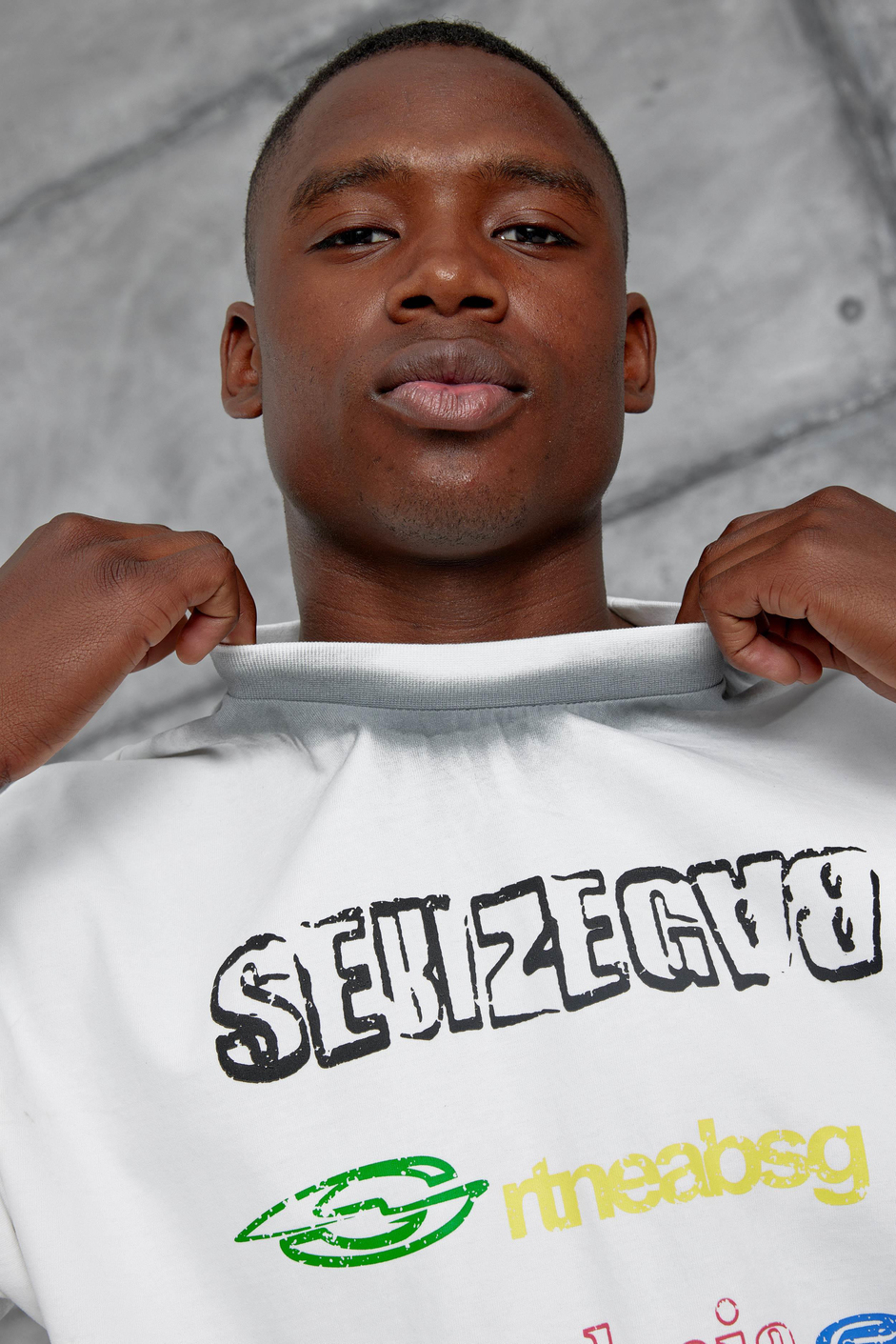 Beyaz Sebizegva Baskılı Oversize Tshirt