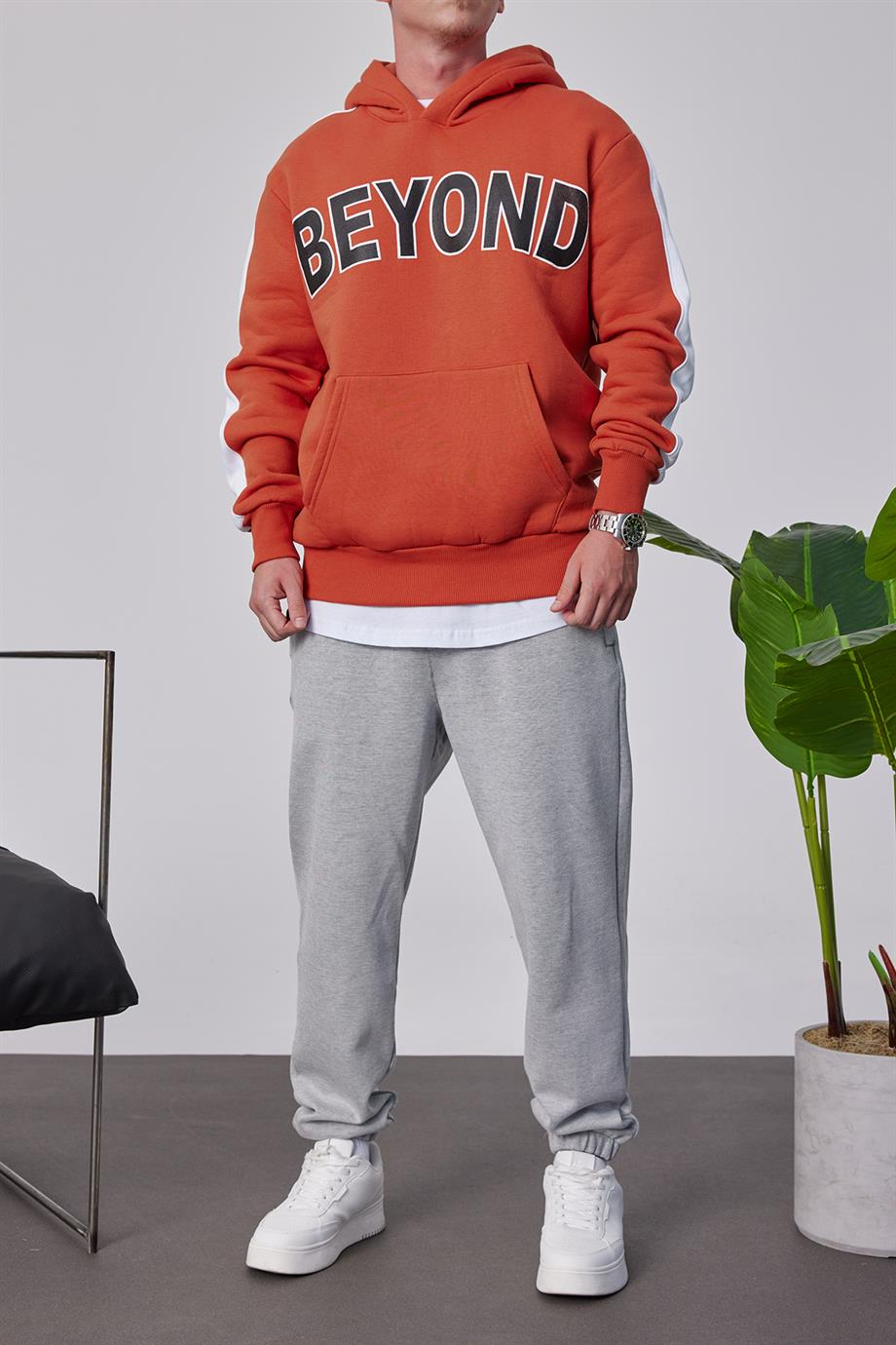Beyond Kiremit Kapüşonlu Sweatshirt