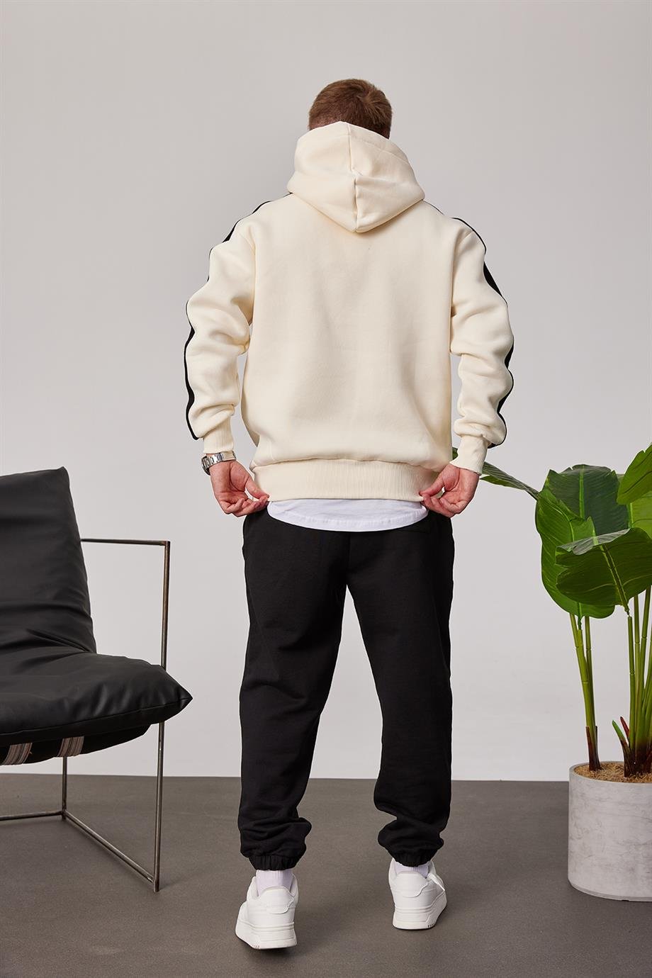 Beyond Krem Kapüşonlu Sweatshirt