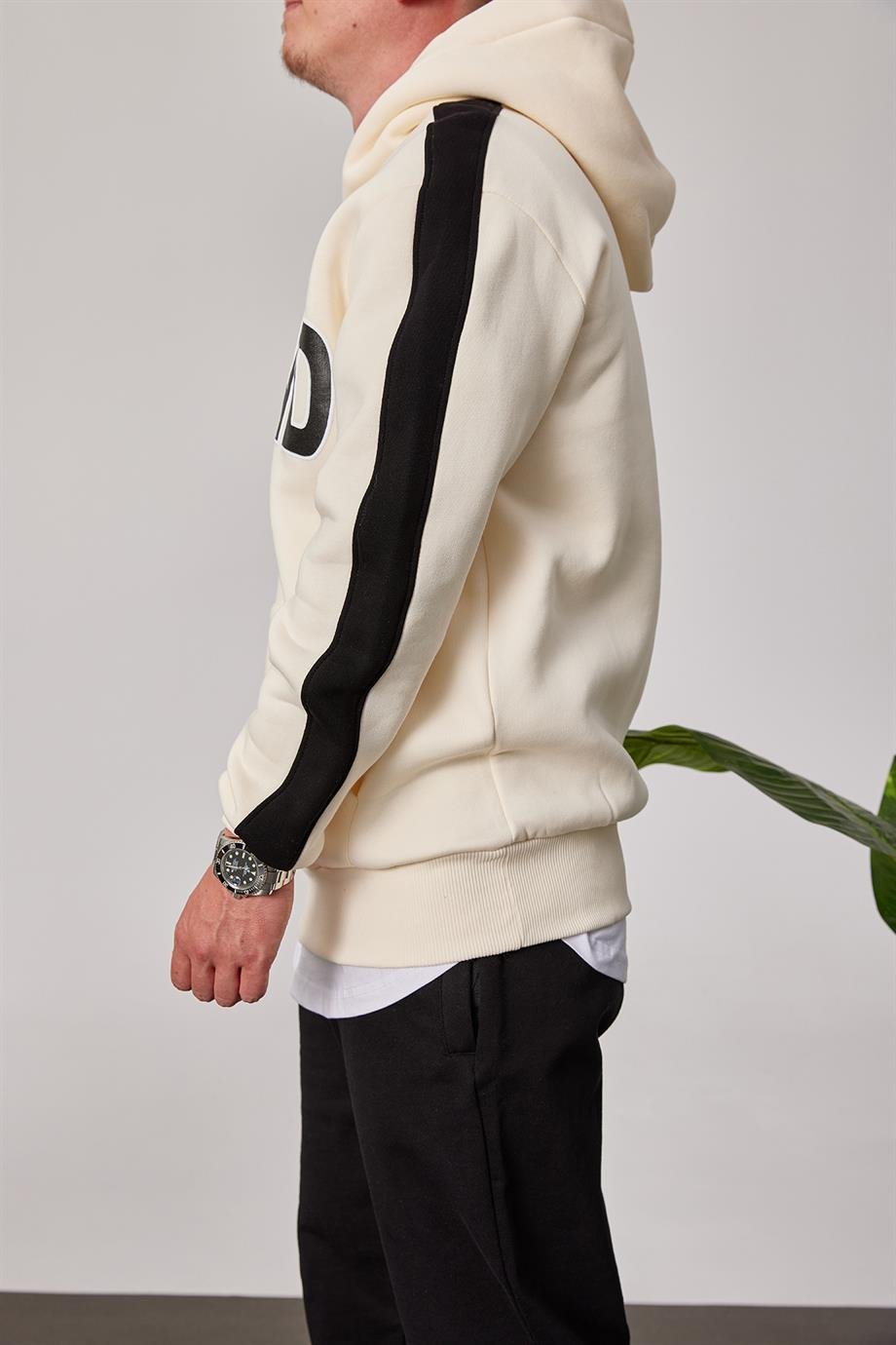 Beyond Krem Kapüşonlu Sweatshirt