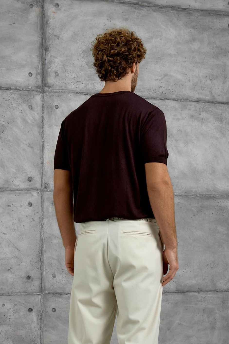 Bordo DP BİSİKLET YAKA TSHİRT