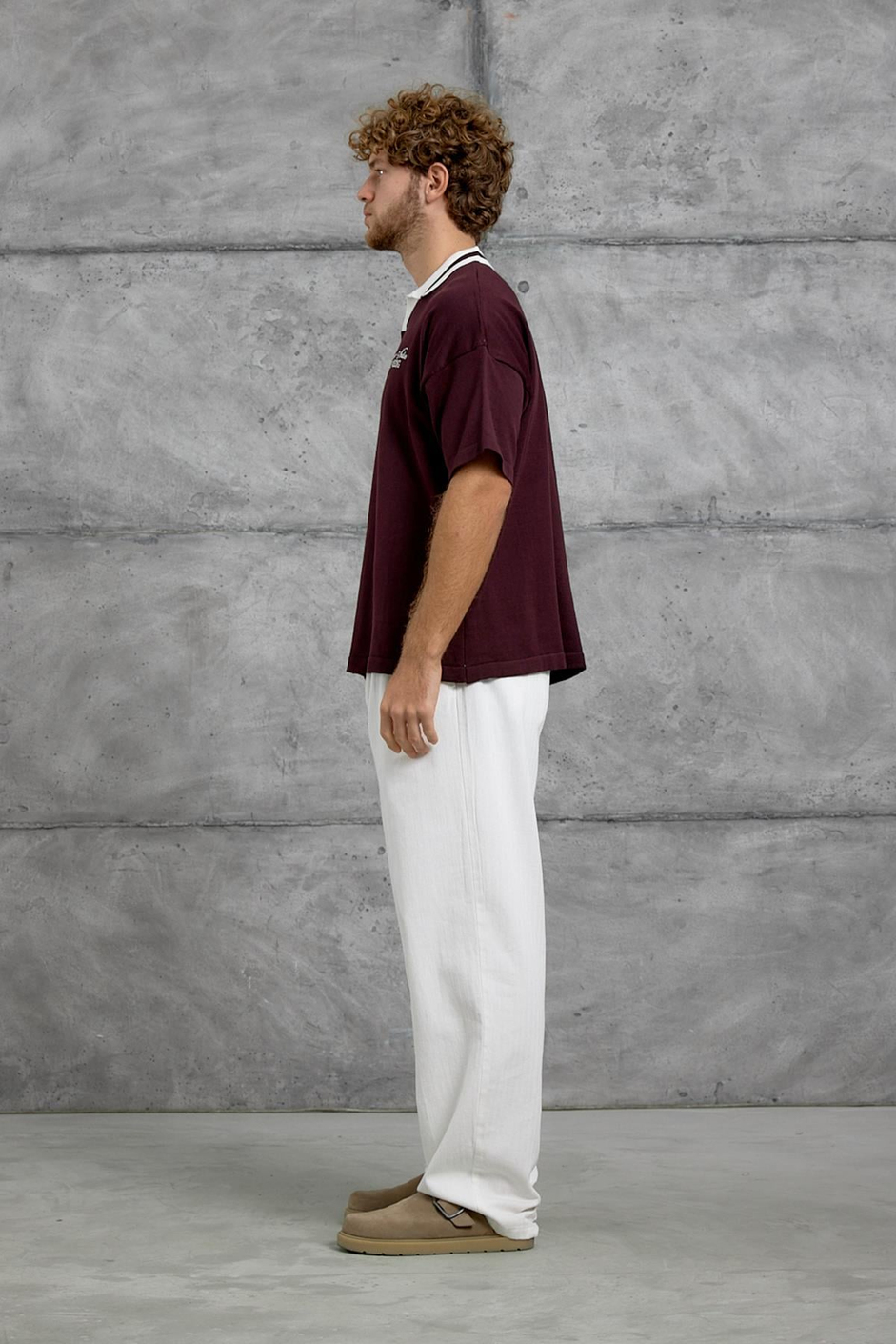 Bordo DP RISING BASKI TRİKO TSHIRT