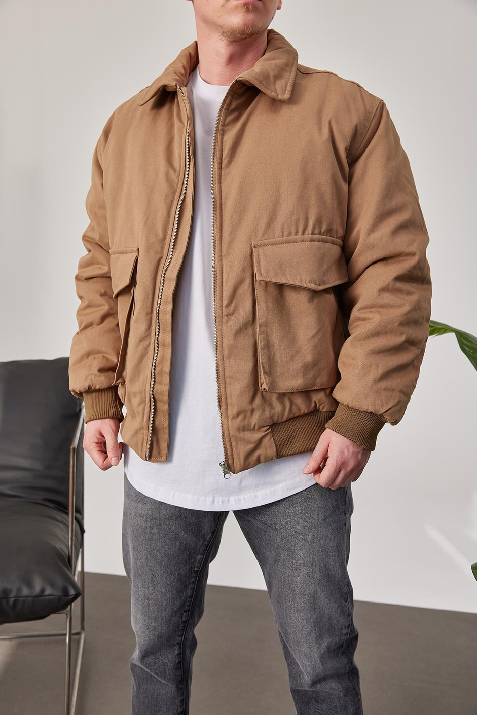 Büyük Cepli Camel Mevsimlik Mont