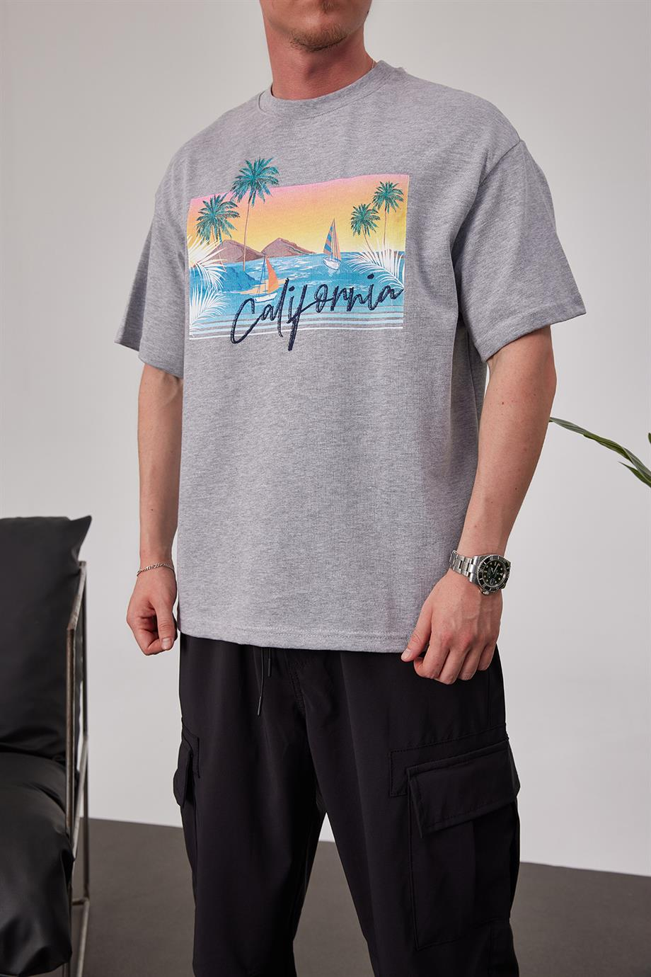 California Beach Gri Tshirt