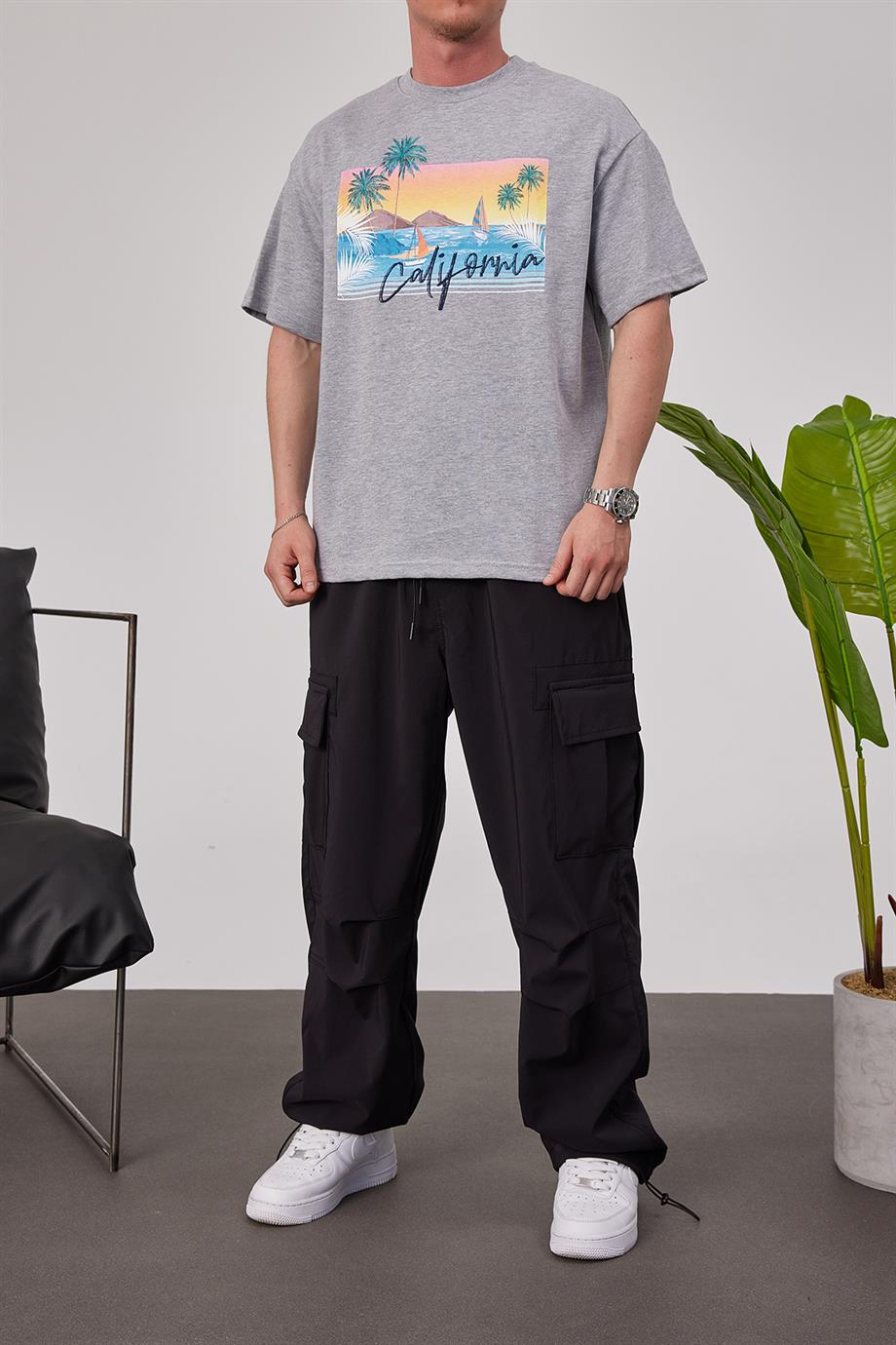 California Beach Gri Tshirt