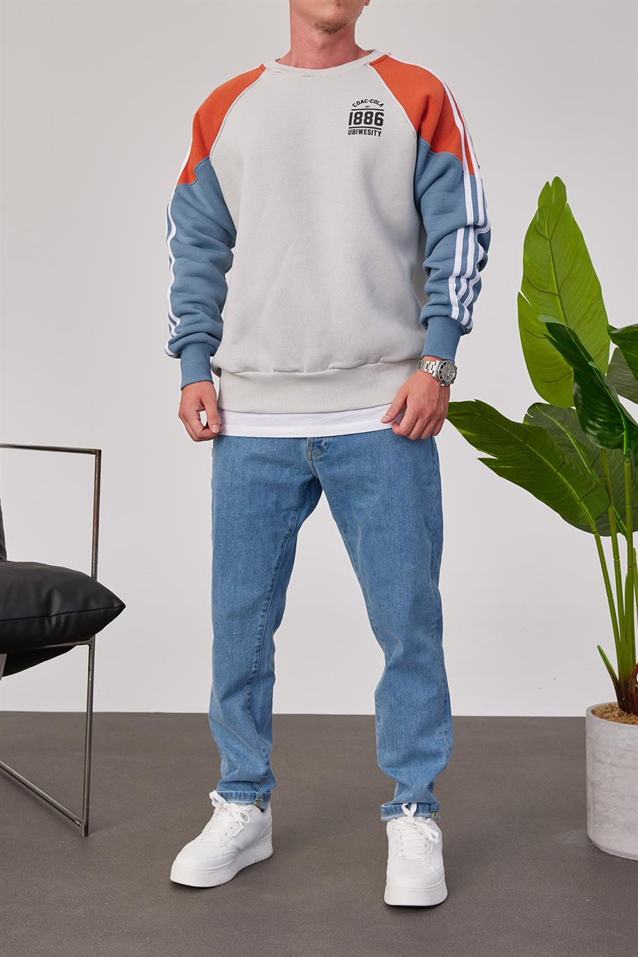 Coac-Cola Açık Gri Sweatshirt