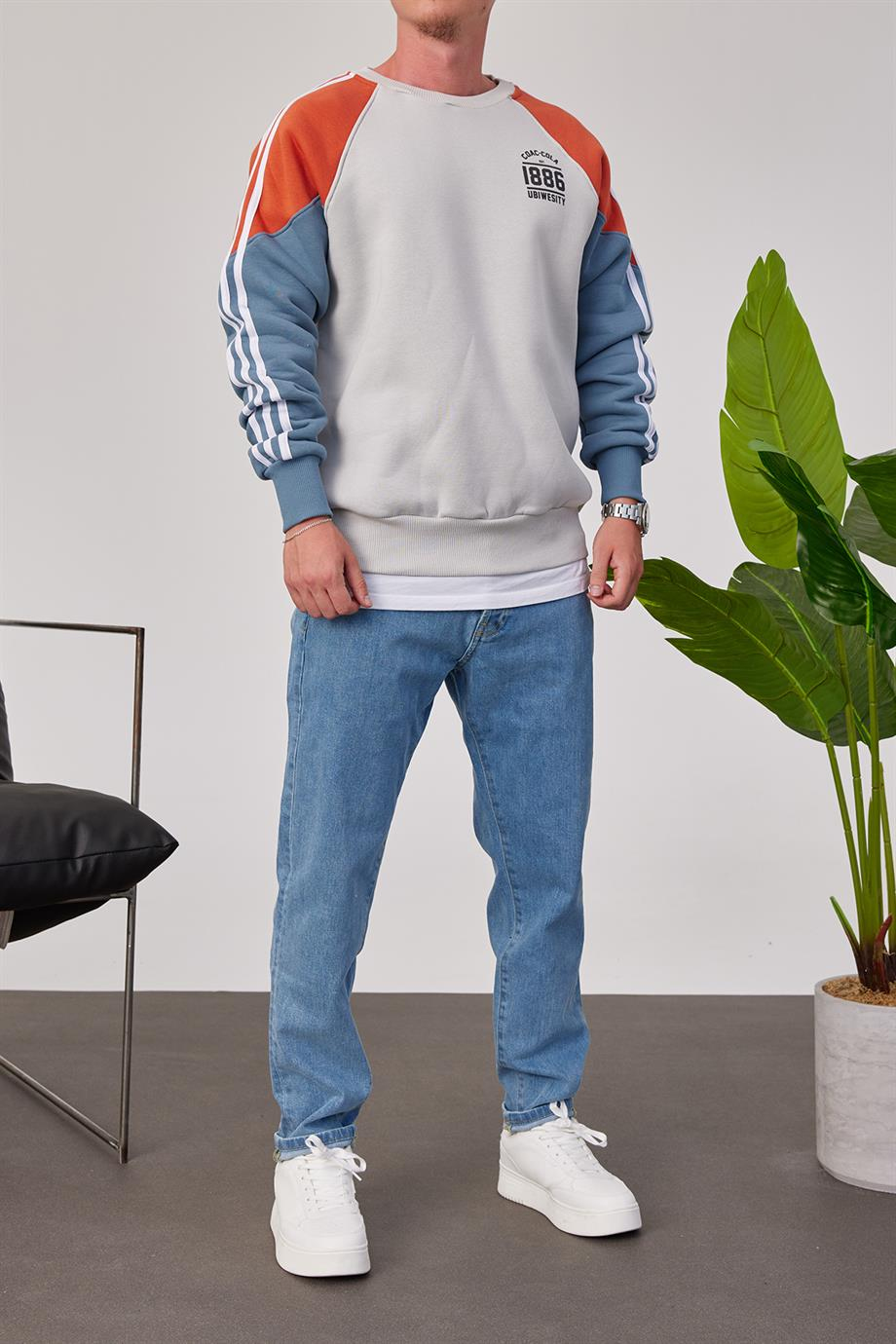 Coac-Cola Açık Gri Sweatshirt