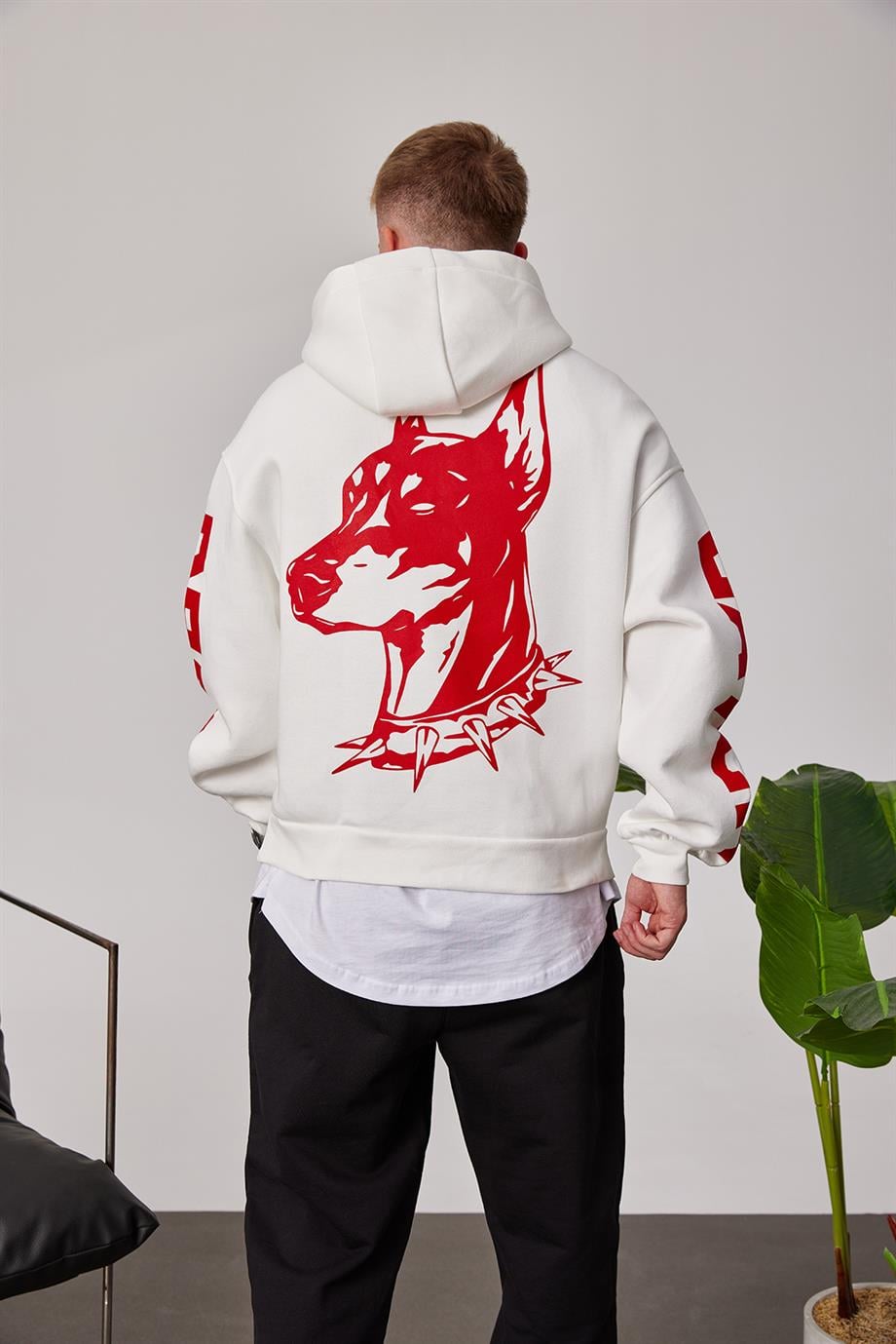 Cthdream Beyaz Kapüşonlu Sweatshirt