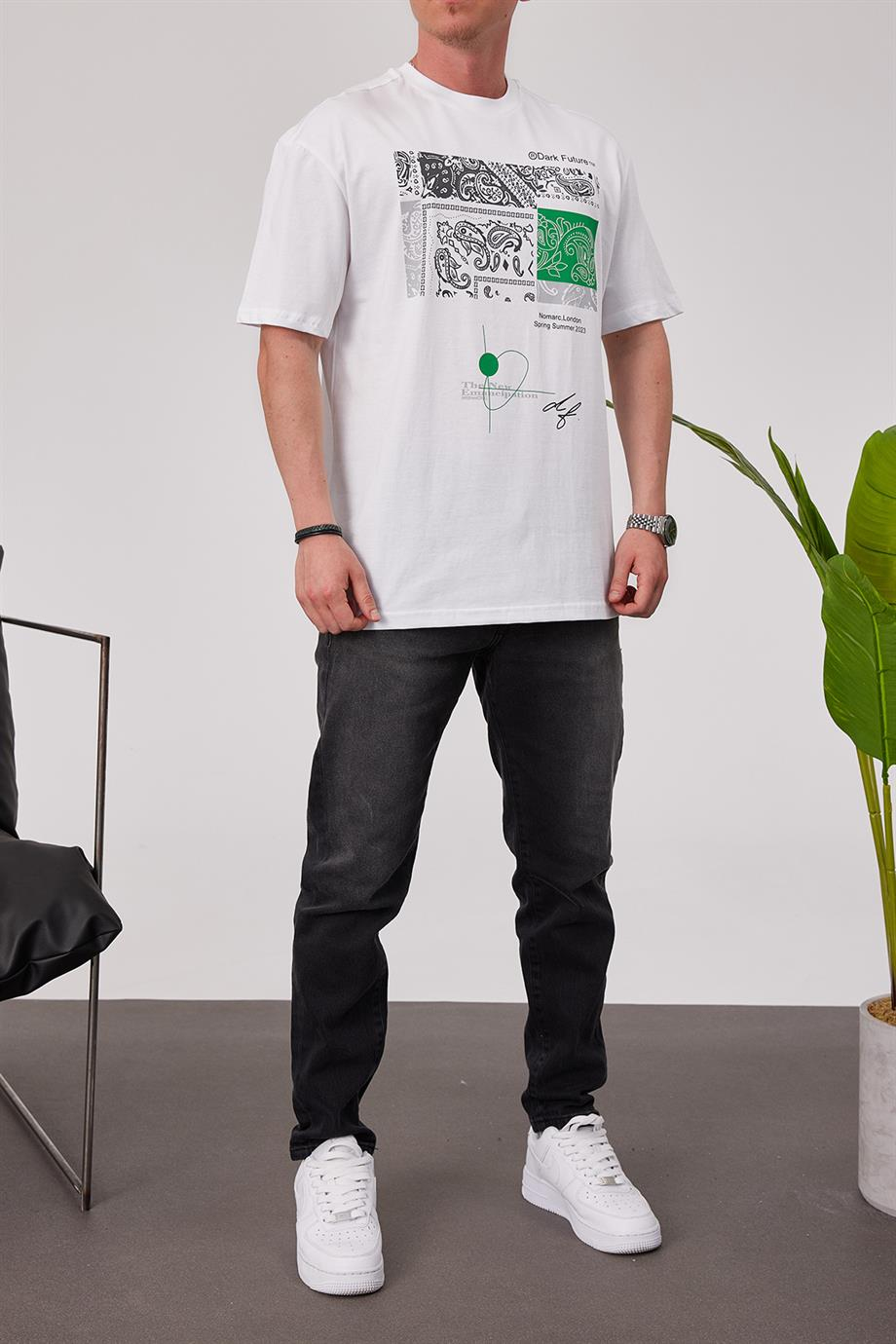 Dark Future Beyaz Tshirt