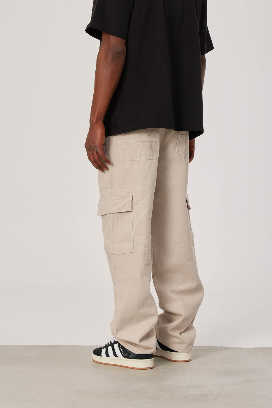 DF Kargo Cepli Krem Baggy Pantolon