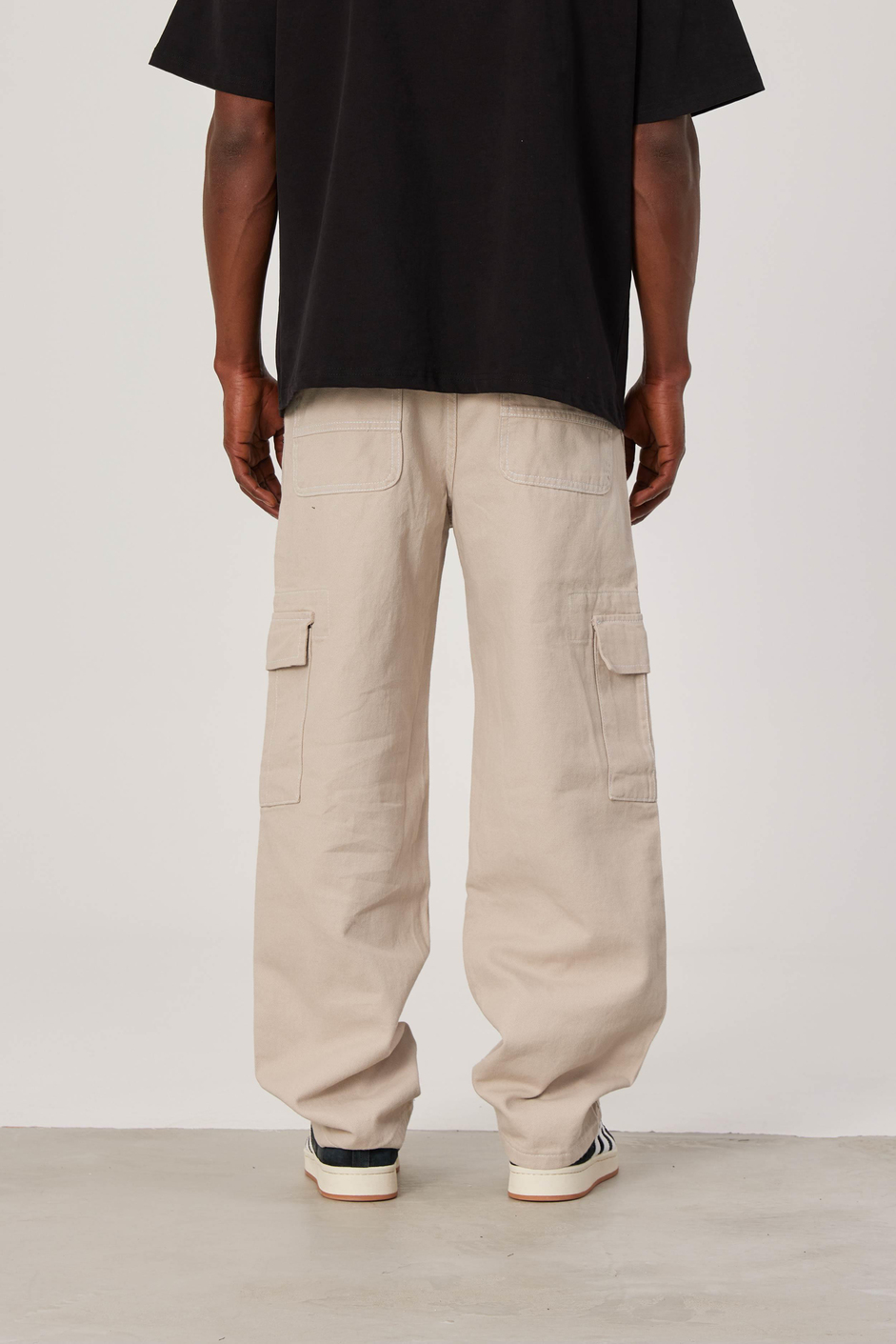 DF Kargo Cepli Krem Baggy Pantolon