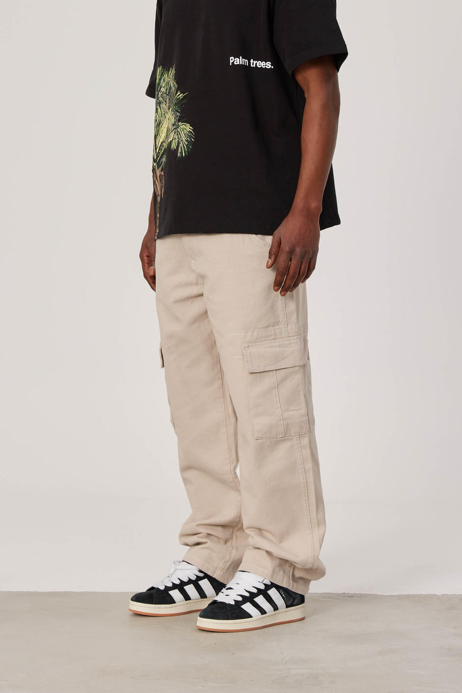 DF Kargo Cepli Krem Baggy Pantolon