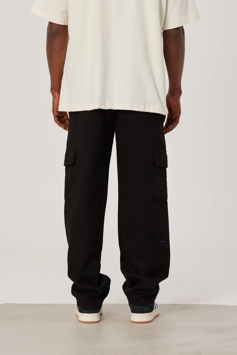 DF Kargo Cepli Siyah Baggy Pantolon