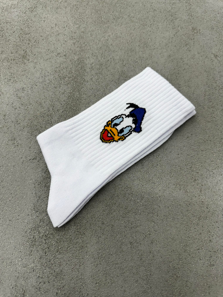 Donald Duck Beyaz Çorap