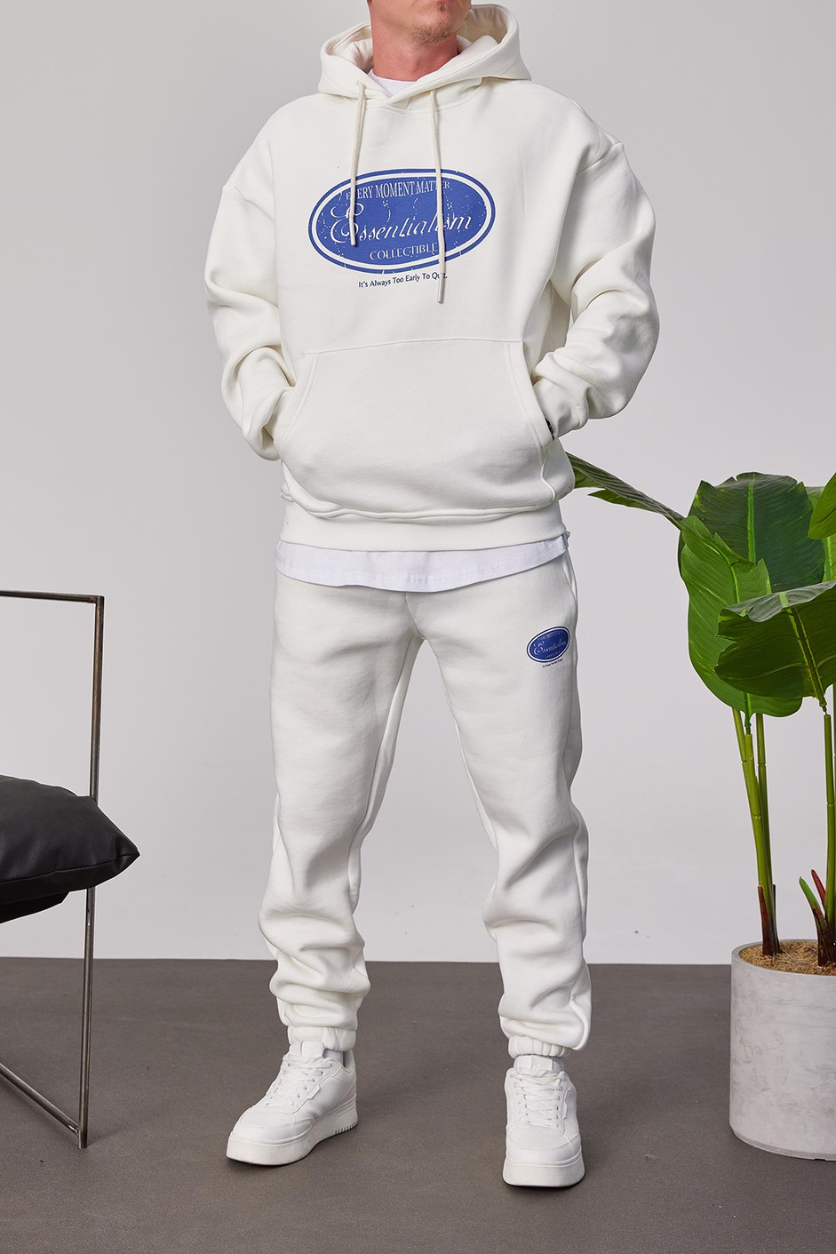 Essentialism Beyaz Şardonlu Eşofman Üstü