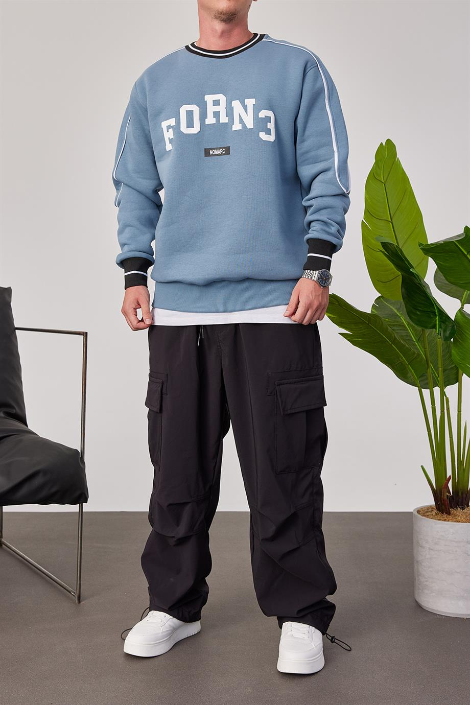 Forn3 Mavi Sweatshirt
