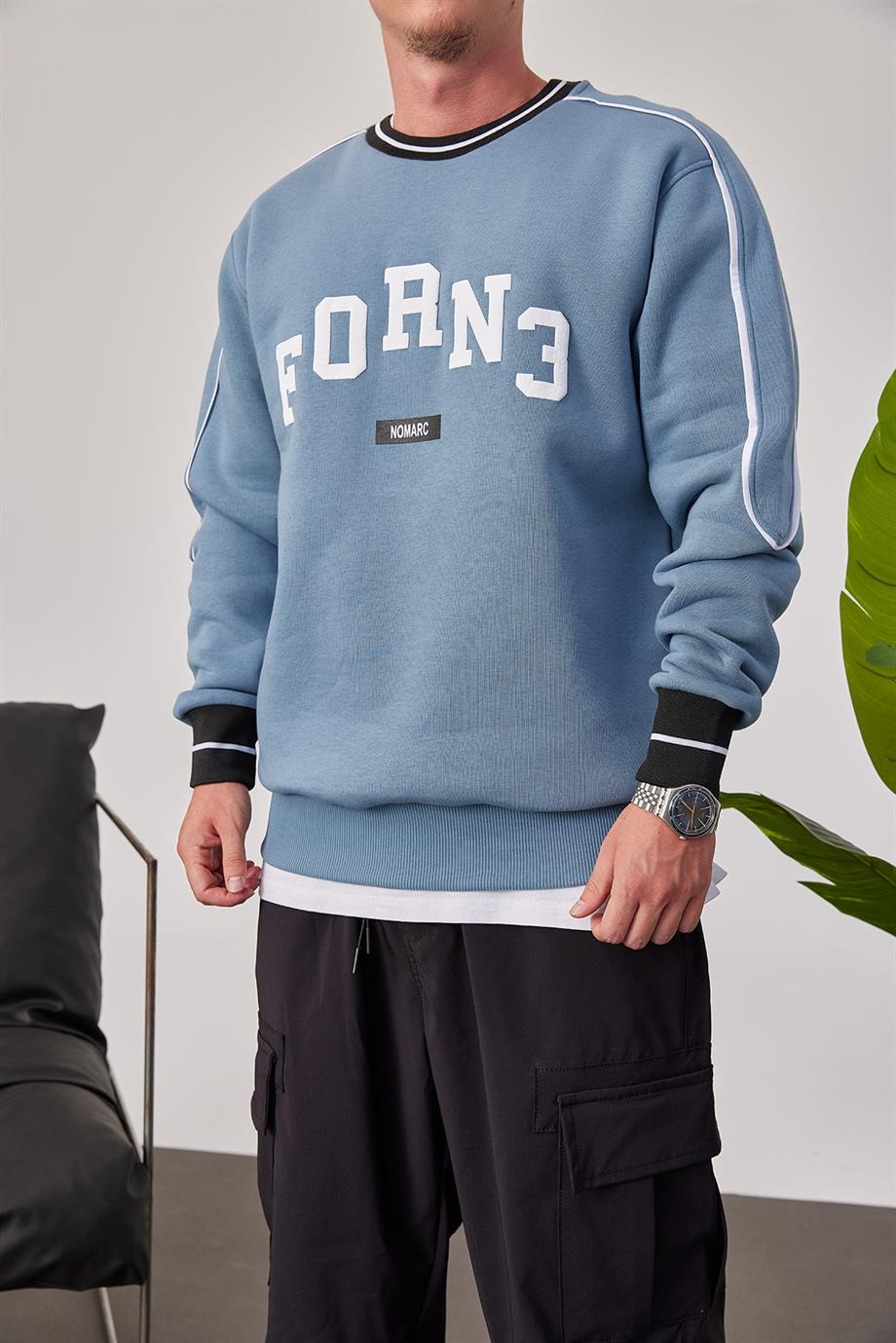 Forn3 Mavi Sweatshirt