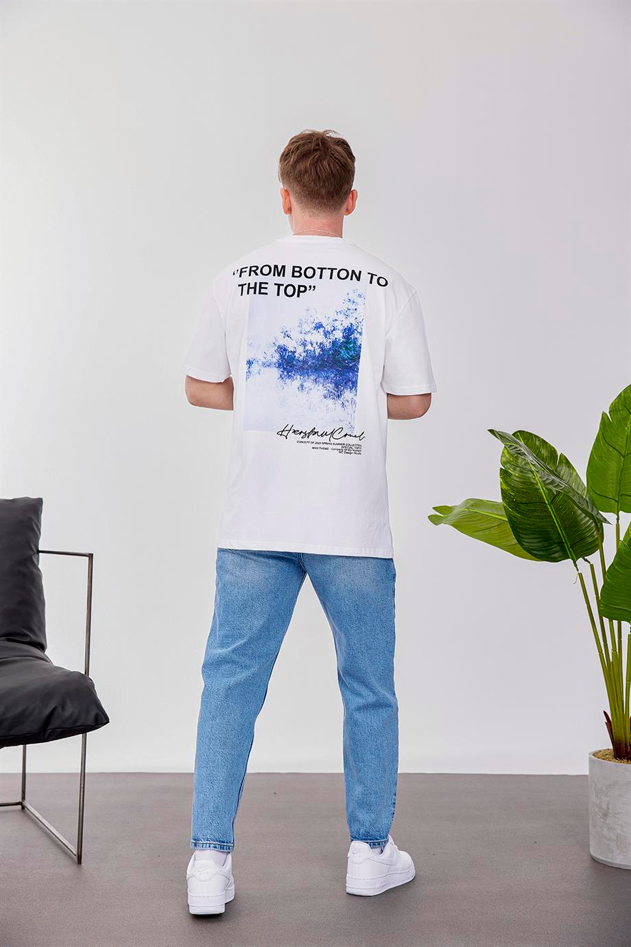 From Botton To The Top Beyaz Tshirt