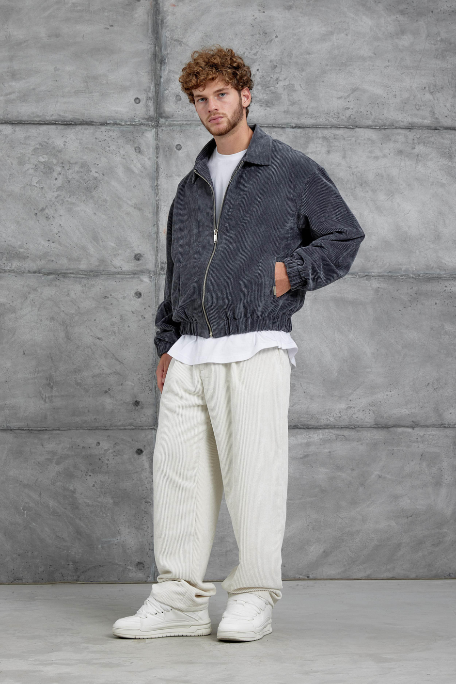 Füme 251 Kadife Kumaş Oversize Ceket