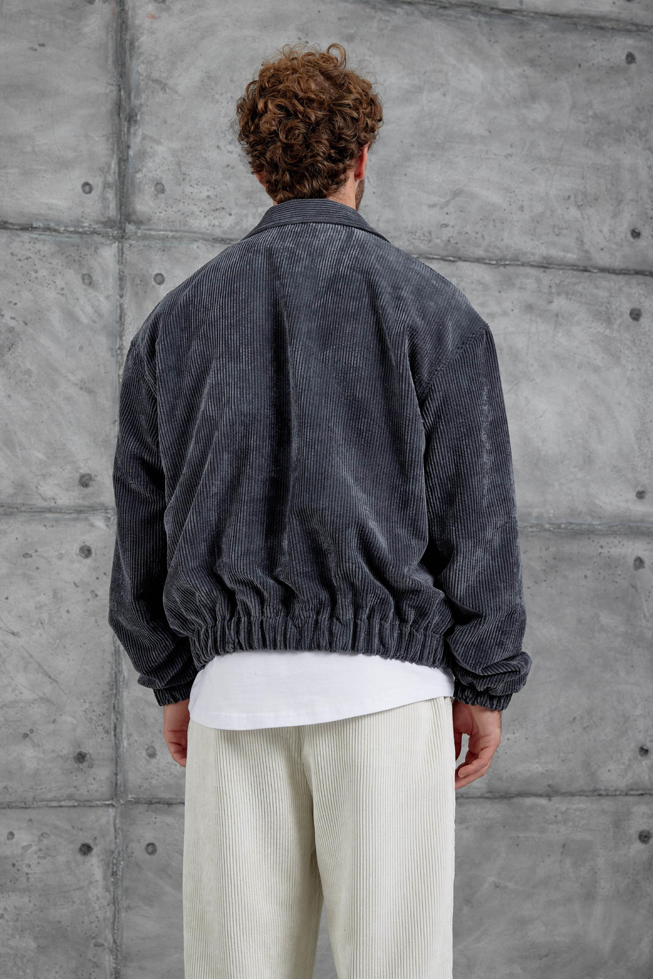Füme 251 Kadife Kumaş Oversize Ceket