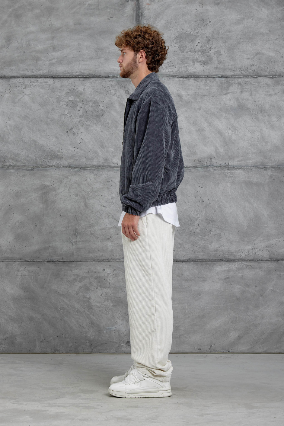 Füme 251 Kadife Kumaş Oversize Ceket